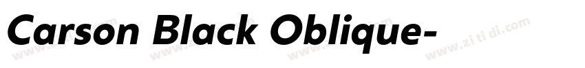 Carson Black Oblique字体转换